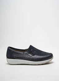 Slip ons tissage satiné talon plat jusqu'à 3cm bleu ARA femme
