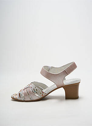 Sandales/nu pieds tissage satiné talon de 4 à 6cm rose INEA femme