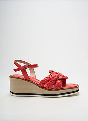 Sandales/nu pieds talon compensé talon de 7 à 9cm rouge DANSI femme