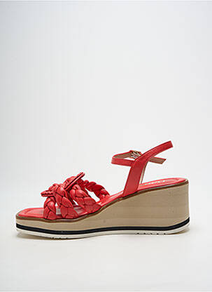 Sandales/nu pieds talon compensé talon de 7 à 9cm rouge DANSI femme