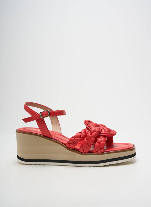Sandales/nu pieds talon compensé talon de 7 à 9cm rouge DANSI femme