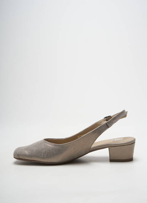 Escarpins cubain talon plat jusqu'à 3cm or DORKING femme