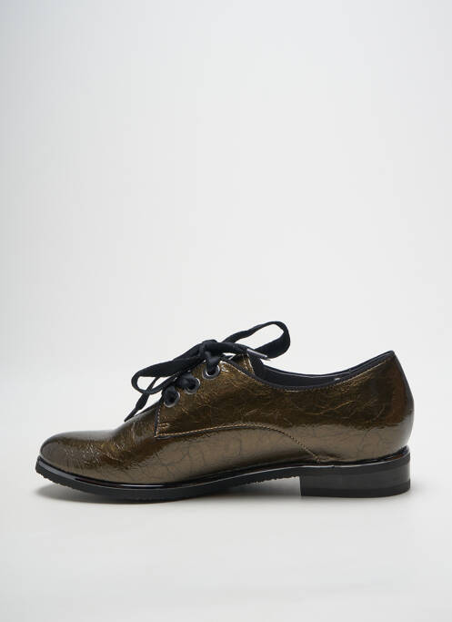 Derbies effet froissé talon plat jusqu'à 3cm marron FUGITIVE BY FRANCESCO ROSSI femme