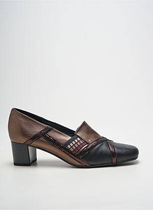 Mocassins talon bottier talon de 4 à 6cm marron INEA femme