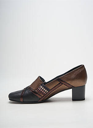 Mocassins talon bottier talon de 4 à 6cm marron INEA femme