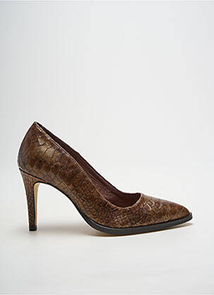 Escarpins type de semelle amortissante talon de 7 à 9cm marron MAROLI femme