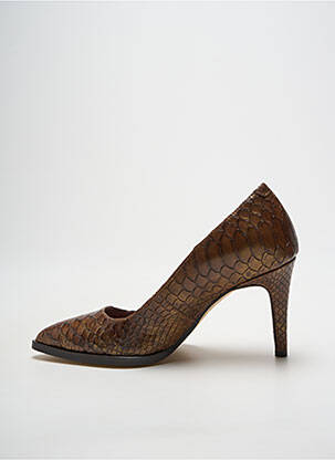 Escarpins type de semelle amortissante talon de 7 à 9cm marron MAROLI femme