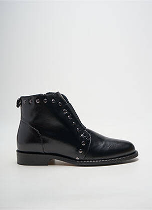 Bottines/boots tissage satiné talon plat jusqu'à 3cm noir MAROLI femme