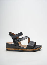 Sandales/nu pieds tissage satiné talon de 4 à 6cm noir REMONTE femme
