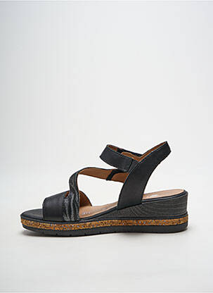 Sandales/nu pieds tissage satiné talon de 4 à 6cm noir REMONTE femme