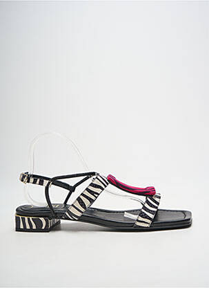 Sandales/nu pieds tissage satiné talon plat jusqu'à 3cm noir DANSI femme