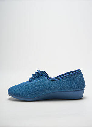 Chaussons/pantoufles fermeture lacets talon plat jusqu'à 3cm bleu LA MAISON DE L'ESPADRILLE femme