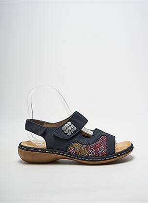 Sandales/nu pieds bout ouvert talon plat jusqu'à 3cm bleu RIEKER femme