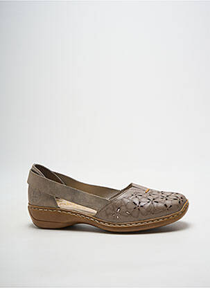 Ballerines impression talon plat jusqu'à 3cm marron RIEKER femme