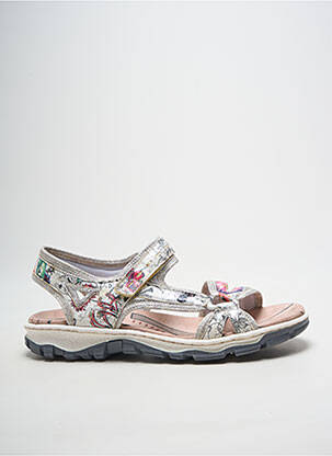 Sandales/Nu pieds argent RIEKER femme