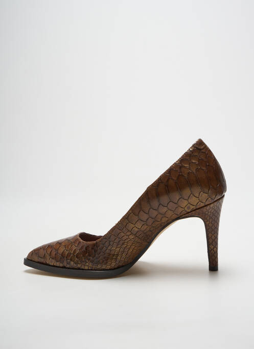 Escarpins type de semelle amortissante talon de 7 à 9cm marron MAROLI femme