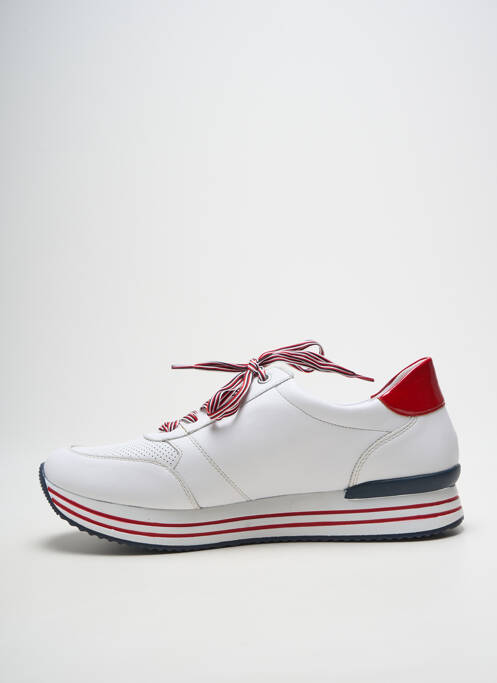 Baskets tissage satiné talon plat jusqu'à 3cm blanc REMONTE femme