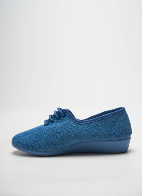 Chaussons/pantoufles fermeture lacets talon plat jusqu'à 3cm bleu LA MAISON DE L'ESPADRILLE femme