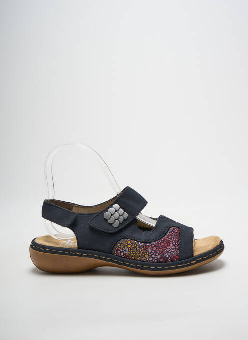 Sandales/nu pieds bout ouvert talon plat jusqu'à 3cm bleu RIEKER femme