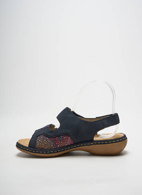 Sandales/nu pieds bout ouvert talon plat jusqu'à 3cm bleu RIEKER femme