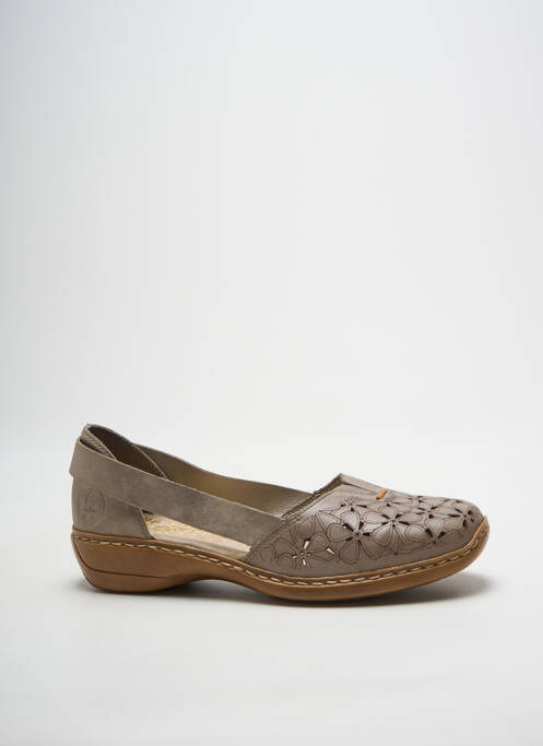 Ballerines impression talon plat jusqu'à 3cm marron RIEKER femme