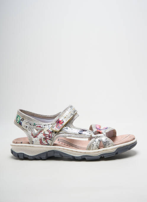 Sandales/Nu pieds argent RIEKER femme