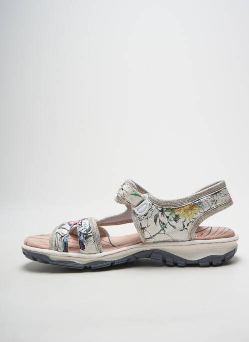 Sandales/Nu pieds argent RIEKER femme