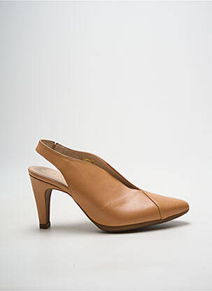 Escarpins type de semelle amortissante talon de 7 à 9cm beige WONDERS femme