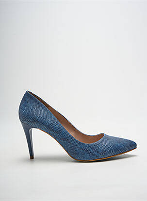 Escarpins bout pointu talon de 7 à 9cm bleu GIULIA femme