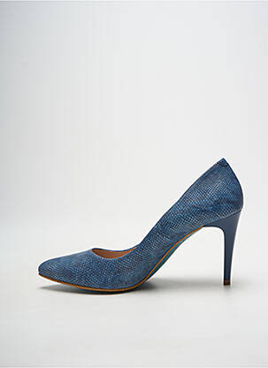 Escarpins bout pointu talon de 7 à 9cm bleu GIULIA femme