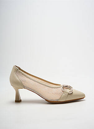Escarpins bout pointu talon de 4 à 6cm beige MLV femme