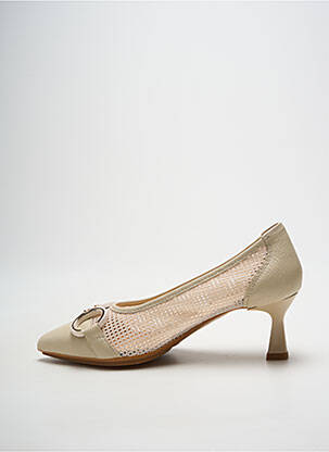 Escarpins bout pointu talon de 4 à 6cm beige MLV femme