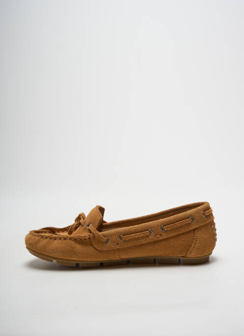 Chaussures bâteau bout rond talon plat jusqu'à 3cm marron TBS femme