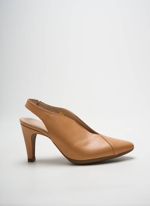 Escarpins type de semelle amortissante talon de 7 à 9cm beige WONDERS femme