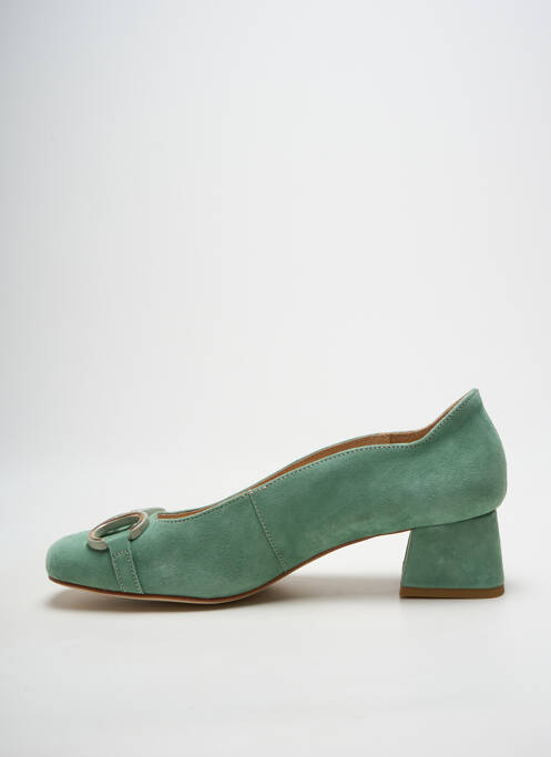 Escarpins nubuck talon de 4 à 6cm vert MLV femme