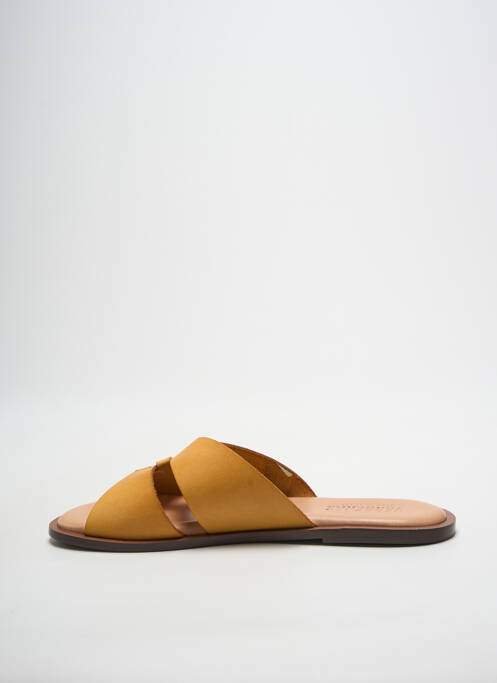 Sandales/nu pieds chiquet talon plat jusqu'à 3cm jaune VERBENAS femme