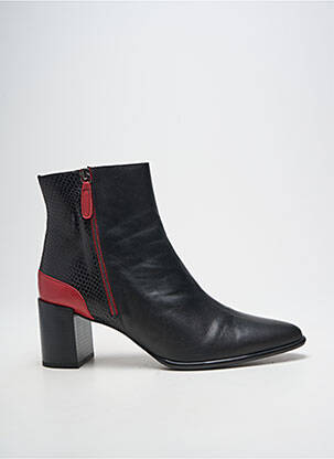 Bottines/boots tissage satiné talon de 7 à 9cm rouge DANSI femme
