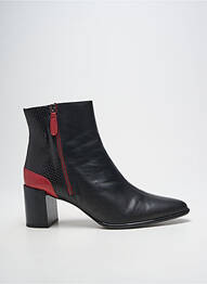 Bottines/boots tissage satiné talon de 7 à 9cm rouge DANSI femme