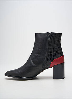 Bottines/boots tissage satiné talon de 7 à 9cm rouge DANSI femme