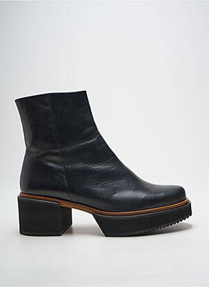 Bottines/boots tissage satiné talon de 4 à 6cm noir DANSI femme
