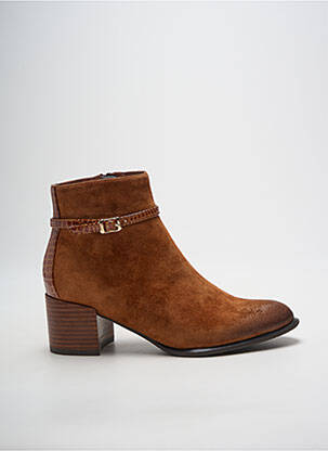 Bottines/boots bout pointu talon de 4 à 6cm marron FUGITIVE BY FRANCESCO ROSSI femme