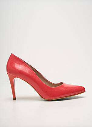 Escarpins matière lisse talon de 7 à 9cm orange GIULIA femme