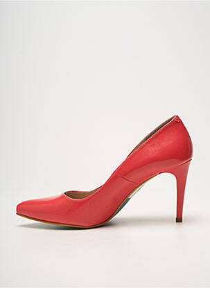 Escarpins matière lisse talon de 7 à 9cm orange GIULIA femme
