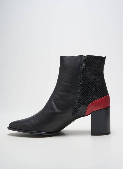 Bottines/boots tissage satiné talon de 7 à 9cm rouge DANSI femme