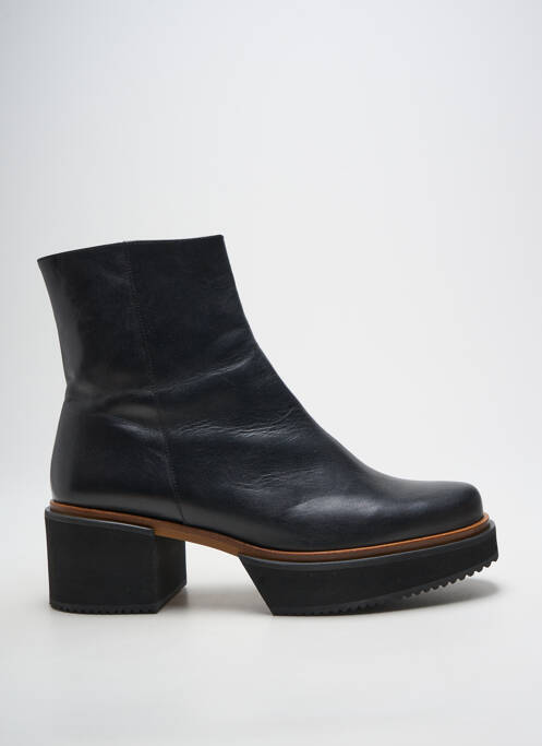 Bottines/boots tissage satiné talon de 4 à 6cm noir DANSI femme