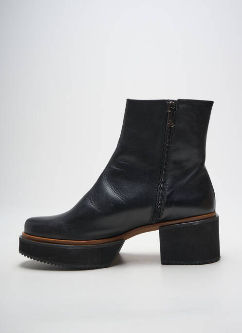 Bottines/boots tissage satiné talon de 4 à 6cm noir DANSI femme