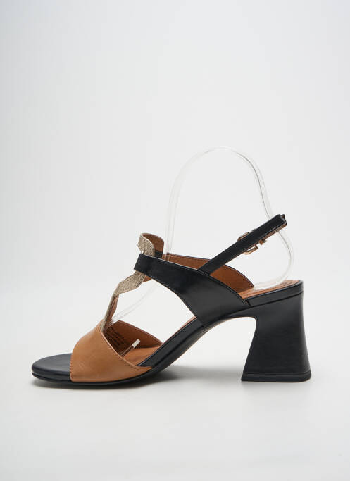 Sandales/nu pieds tissage satiné talon de 7 à 9cm marron TAMARIS femme