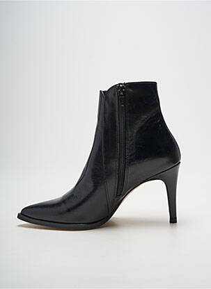 Bottines/boots tissage satiné talon de 7 à 9cm noir MAROLI femme