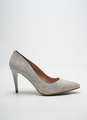 Escarpins bout pointu talon de 7 à 9cm gris ADIGE femme