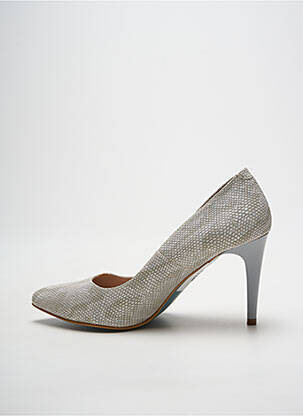 Escarpins bout pointu talon de 7 à 9cm gris ADIGE femme